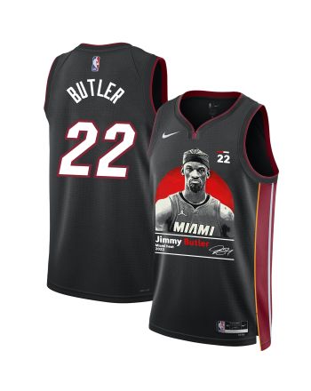 Jimmy Butler 22 Miami Heat Heart And Soul 2023 NBA Champions Swingman Jersey - Black