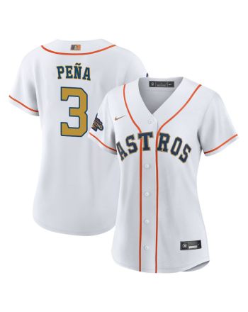 Jeremy Peña 3 Houston Astros 2023 Women Jersey - White/Gold