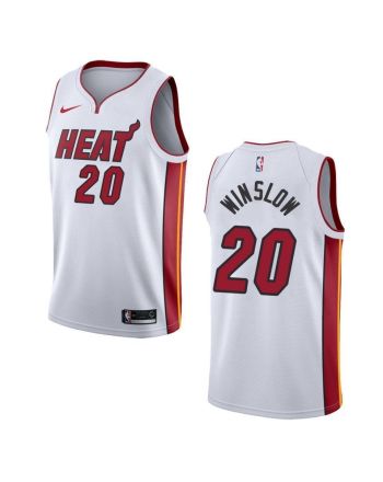 Men's Miami Heat 20 Justise Winslow Association Swingman Jersey - White