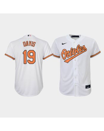 Youth Baltimore Orioles Chris Davis 19 White Home Jersey MLB Jersey