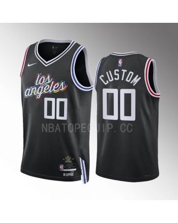 Los Angeles Clippers Custom 00 2022-23 City Edition Black Jersey Swingman