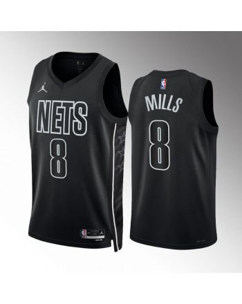 Patty Mills 8 Brooklyn Nets Black 2022-23 Statement Edition Men Jersey Swingman