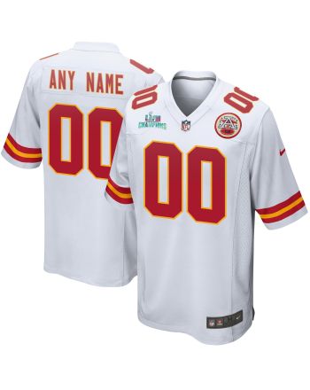 Custom Kansas City Chiefs Super Bowl LVII Champions Men Game Jersey - White