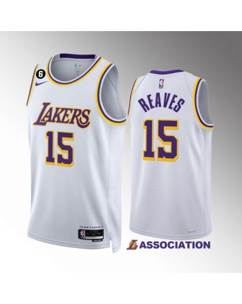 Los Angeles Lakers 2022-23 Austin Reaves 15 Association Edition White Jersey NO.6 Patch