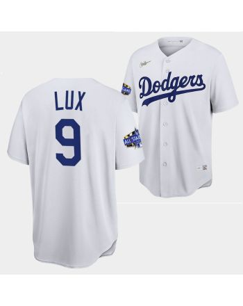 Los Angeles Dodgers Gavin Lux White Jersey 9 2022-23 All-Star Uniform