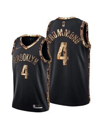 Andre Drummond 4 Brooklyn Nets Python Skin Black Jersey 2022 Trade - Men Jersey