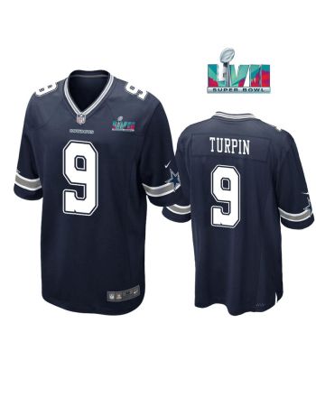 Kavontae Turpin 9 Dallas Cowboys Super Bowl LVII Super Bowl LVII Navy Men Game Jersey