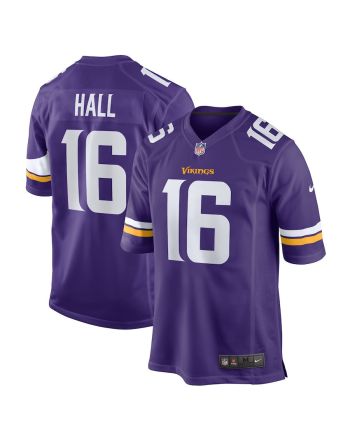 Jaren Hall 16 Minnesota Vikings Game Men Jersey - Purple