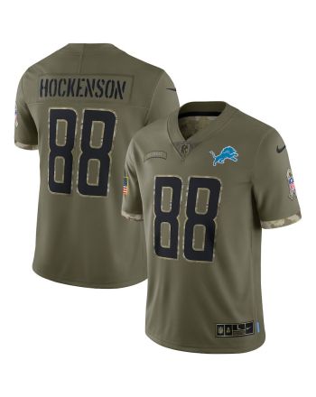 T.J. Hockenson Detroit Lions 2022 Salute To Service Limited Jersey - Olive