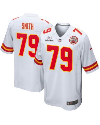 Donovan Smith 79 Kansas City Chiefs 2024 Divisional Patch Game Men Jersey - White