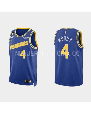 Golden State Warriors 4 Moses Moody 2022-23 Classic Edition Royal Men Jersey