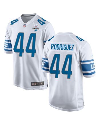 Malcolm Rodriguez 44 Detroit Lions 2023 Playoffs Patch Game Men Jersey - White