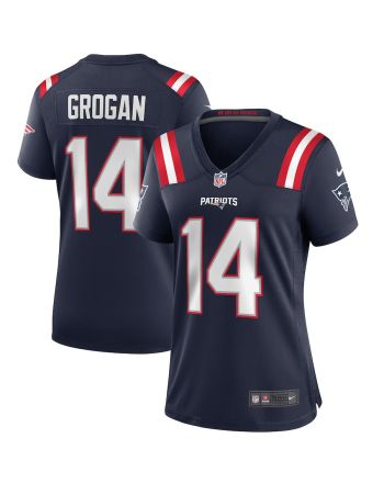 Steve Grogan 14 New England Patriots Women Game Retired Jersey - Navy