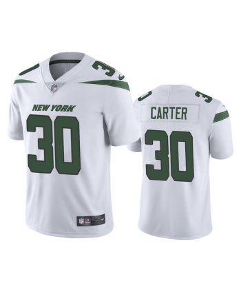 New York Jets Michael Carter 30 White Vapor Limited Jersey