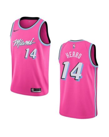 Men's Miami Heat 14 Tyler Herro Earned Swingman Jersey - Pink