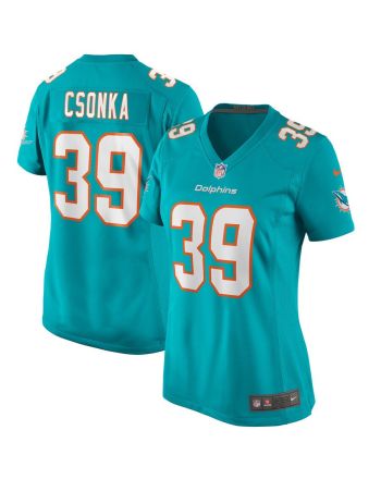 Larry Csonka 39 Miami Dolphins Women's Game Retired Player Jersey - Aqua