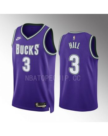 Milwaukee Bucks George Hill 3 2022-23 Classic Edition Purple Jersey