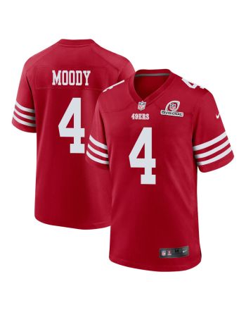 Jake Moody 4 San Francisco 49ers 2024 Divisional Patch Game Men Jersey - Scarlet