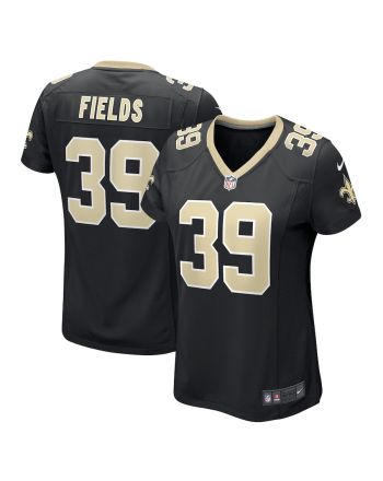 DaMarcus Fields 39 New Orleans Saints Women Game Jersey - Black