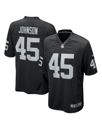 Jaquan Johnson 45 Las Vegas Raiders Game Player Men Jersey - Black