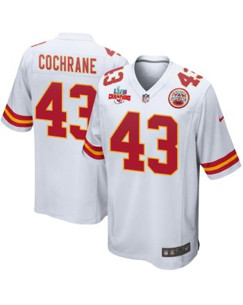 Jack Cochrane 43 Kansas City Chiefs Super Bowl LVII Champions 3 Stars Men Game Jersey - White