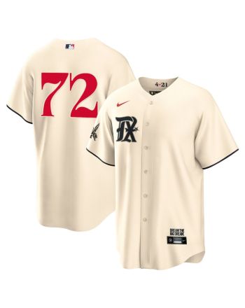 Jonathan Hernández 72 Texas Rangers 2023 City Connect Cool Base Game Jersey - Cream