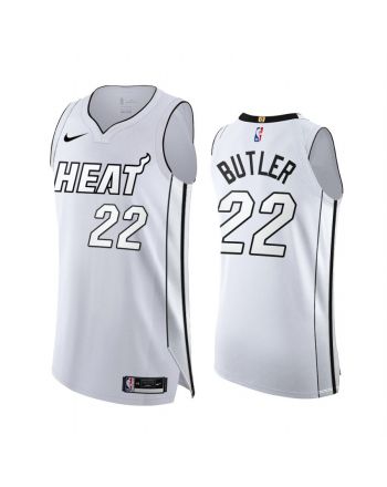 Jimmy Butler White Hot 22 Miami Heat 2022 Playoffs Jersey