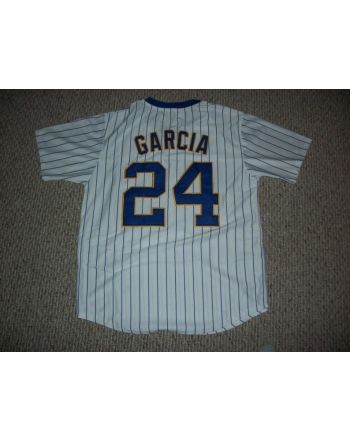 Men Avasail Garcia Milwaukee Brewers Unsigned Custom Pinstripe Throwback Pullover Sewn New Baseball Jersey Jersey