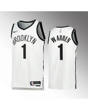 T.J. Warren 1 2022-23 Brooklyn Nets White Association Edition Jersey Swingman