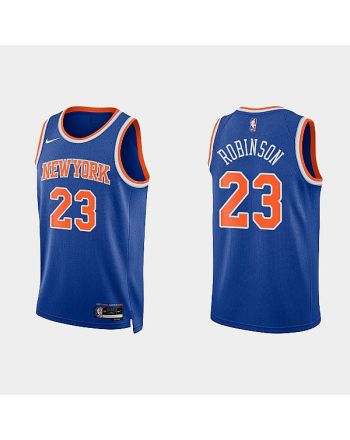 New York Knicks 23 Mitchell Robinson 2022-23 Icon Edition Royal Men Jersey