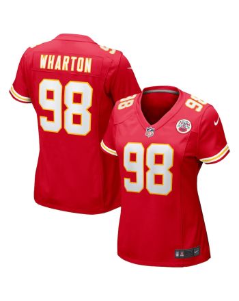 Tershawn Wharton 98 Kansas City Chiefs Game Women Jersey - Red