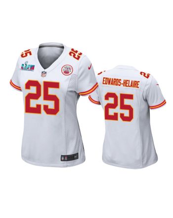 Edwards-Helaire 25 Kansas City Chiefs Super Bowl LVII Game Jersey - Women White