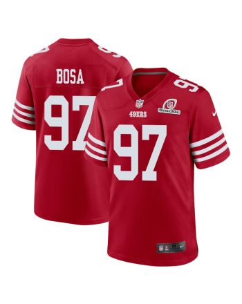 Nick Bosa 97 San Francisco 49ers 2024 Divisional Patch Game Men Jersey - Scarlet