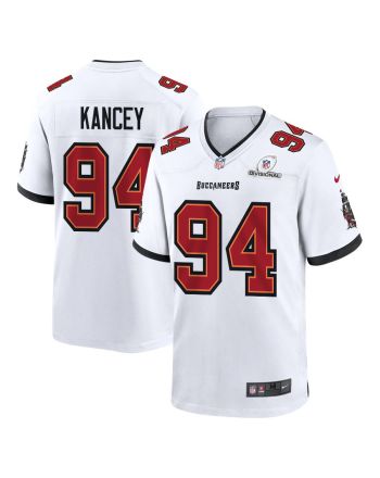 Calijah Kancey 94 Tampa Bay Buccaneers 2024 Divisional Patch Game Men Jersey - White