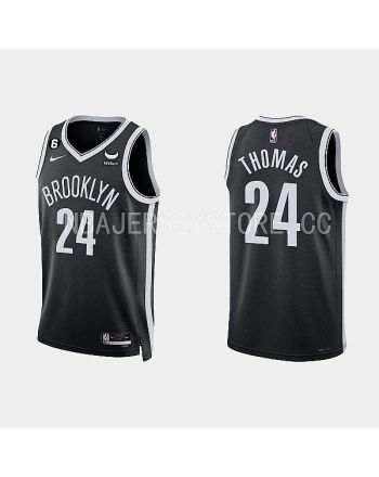 Brooklyn Nets 24 Cameron Thomas 2022-23 Icon Edition Black Men Jersey