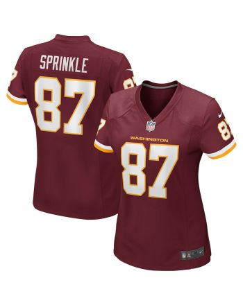 Jeremy Sprinkle 87 Washington Commanders Football Team Women Game Jersey - Burgundy