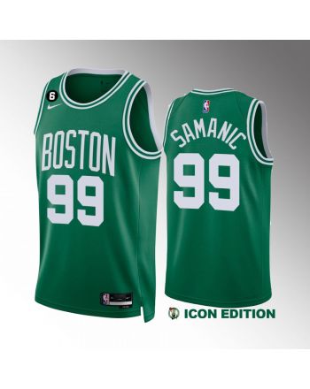 Luka Samanic 99 Boston Celtics 2022-23 Icon Edition Green Jersey