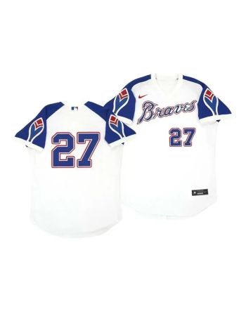 Atlanta Braves John Smoltz 29 Cooperstown White Throwback Home Jersey