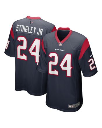 Derek Stingley Jr. 24 Houston Texans Men's Game Jersey - Navy