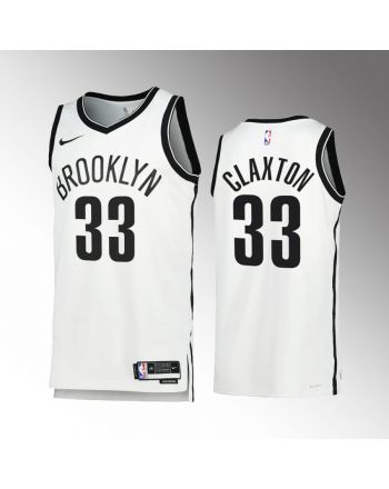 Nic Claxton 33 2022-23 Brooklyn Nets White Association Edition Jersey Swingman