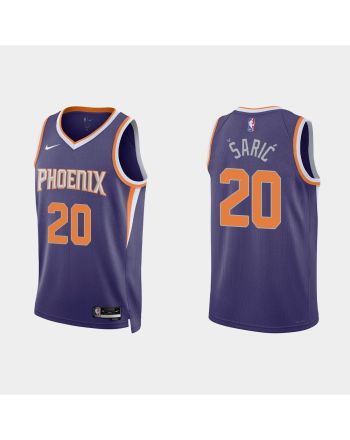 Phoenix Suns 20 Dario Saric 2022-23 Icon Edition Purple Men Jersey