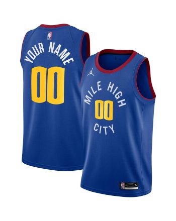 Denver Nuggets Swingman Custom Jersey - Statement Edition - Blue