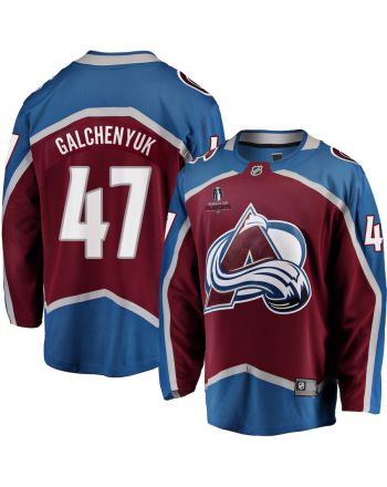 Alex Galchenyuk 47 Colorado Avalanche Stanley Cup 2023 Playoffs Patch Home Breakaway Men Jersey - Burgundy