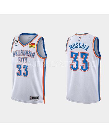 Oklahoma City Thunder Mike Muscala 33 2022-23 Association Edition White Men Jersey Swingman