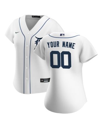 Detroit Tigers Women's Home Custom Jersey - White