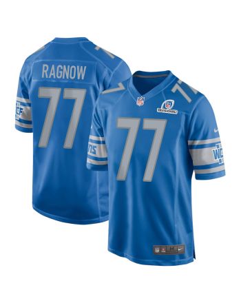 Frank Ragnow 77 Detroit Lions 2024 Divisional Patch Game Men Jersey - Blue