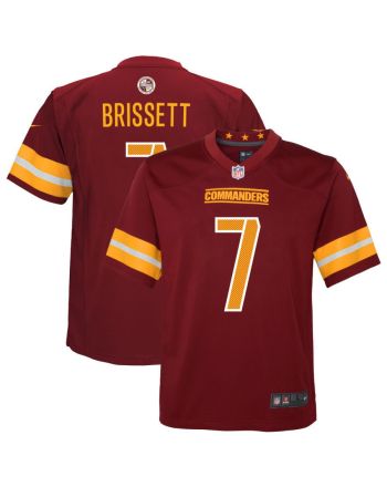 Jacoby Brissett 7 Washington Commanders Game Youth Jersey - Burgundy