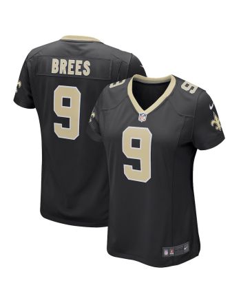 Drew Brees 9 New Orleans Saints Women's Game Jersey - Black