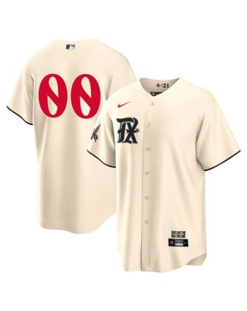 Texas Rangers 2023 City Connect Cool Base Game Jersey Custom 00 - Cream