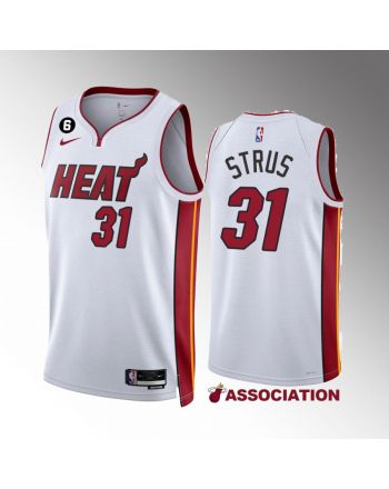 Max Strus 31 Miami Heat White Association Edition 2022-23 Jersey NO.6 Patch